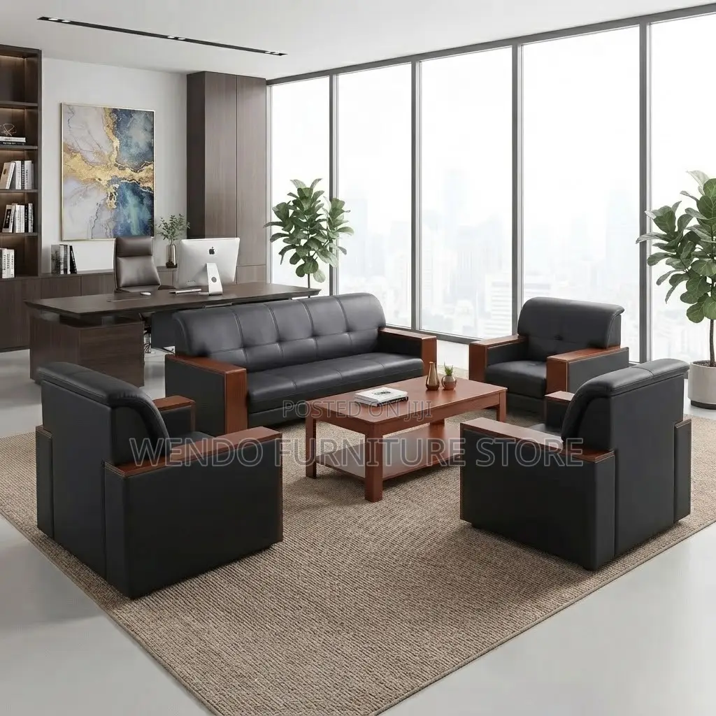 Office Sofa; Five Seaters Office Lobby Reception Interior Sofa Set