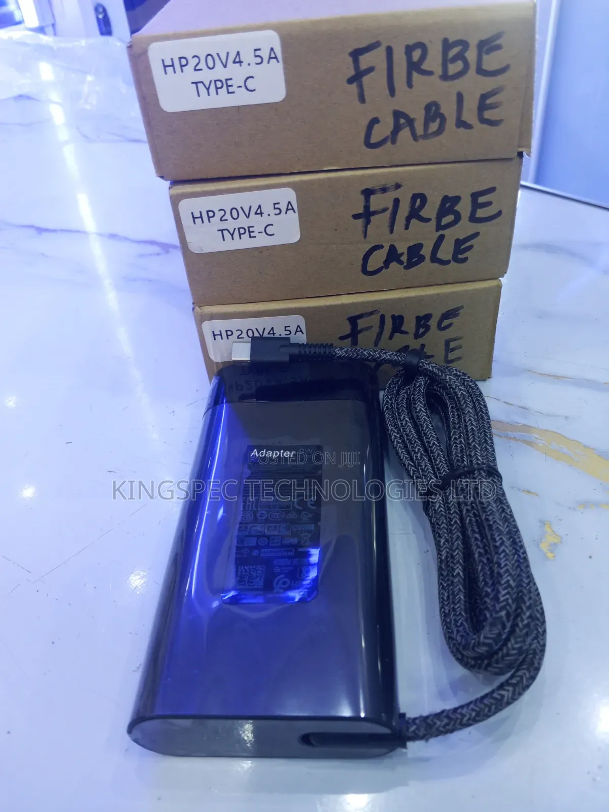 HP Original 90w Adapter Type C With Fiber Cable