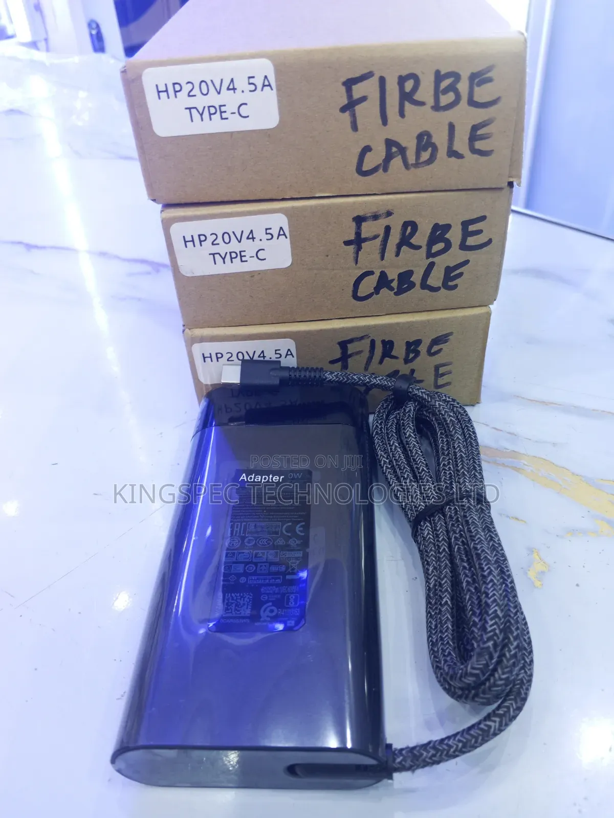 HP Original 90w Adapter Type C With Fiber Cable