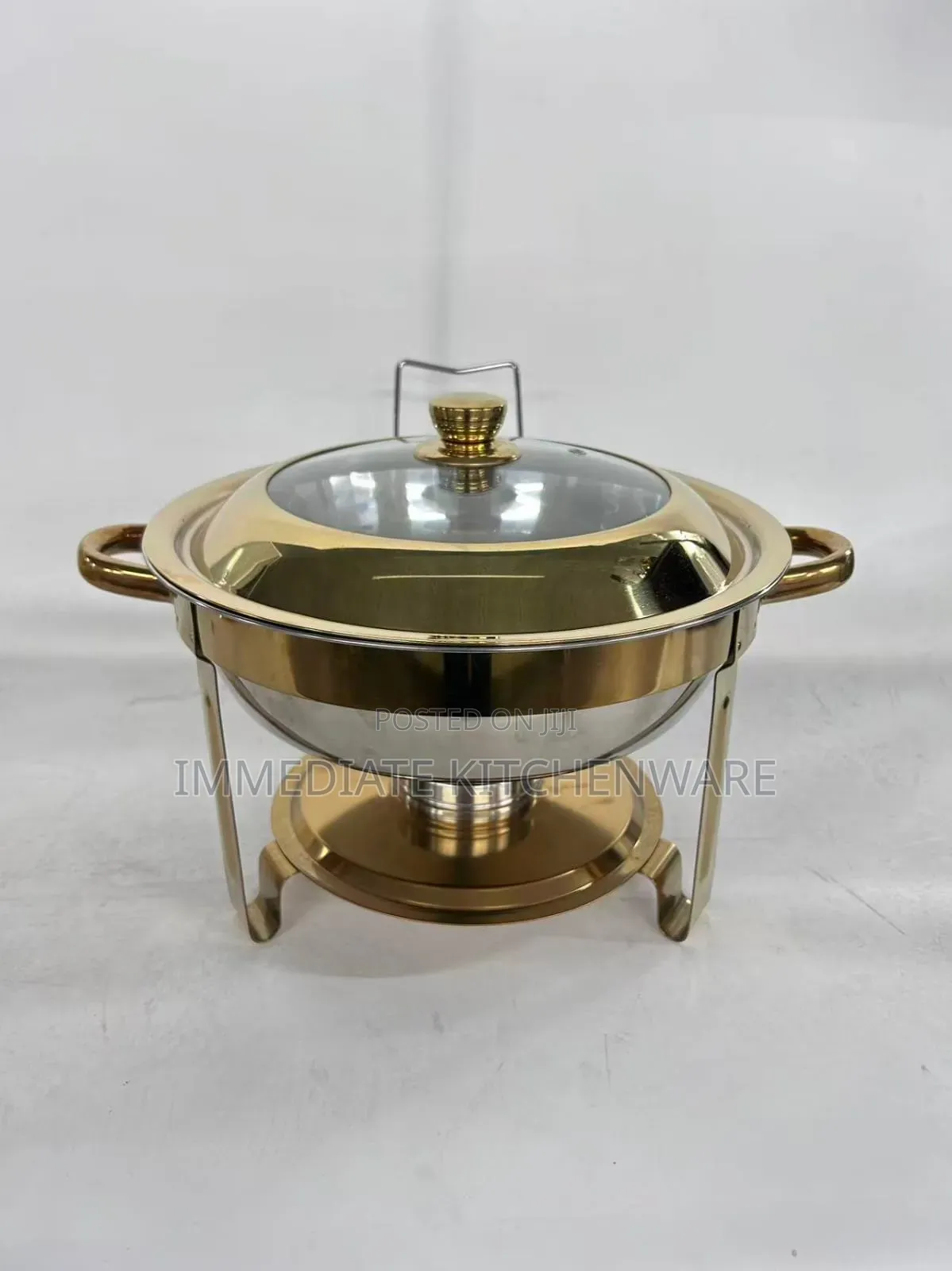 *Elegant Round 6-Litre Stainless Steel Chafing Dish*