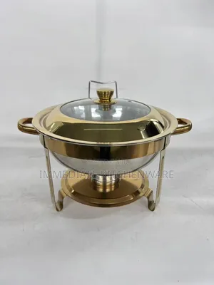 *Elegant Round 6-Litre Stainless Steel Chafing Dish*