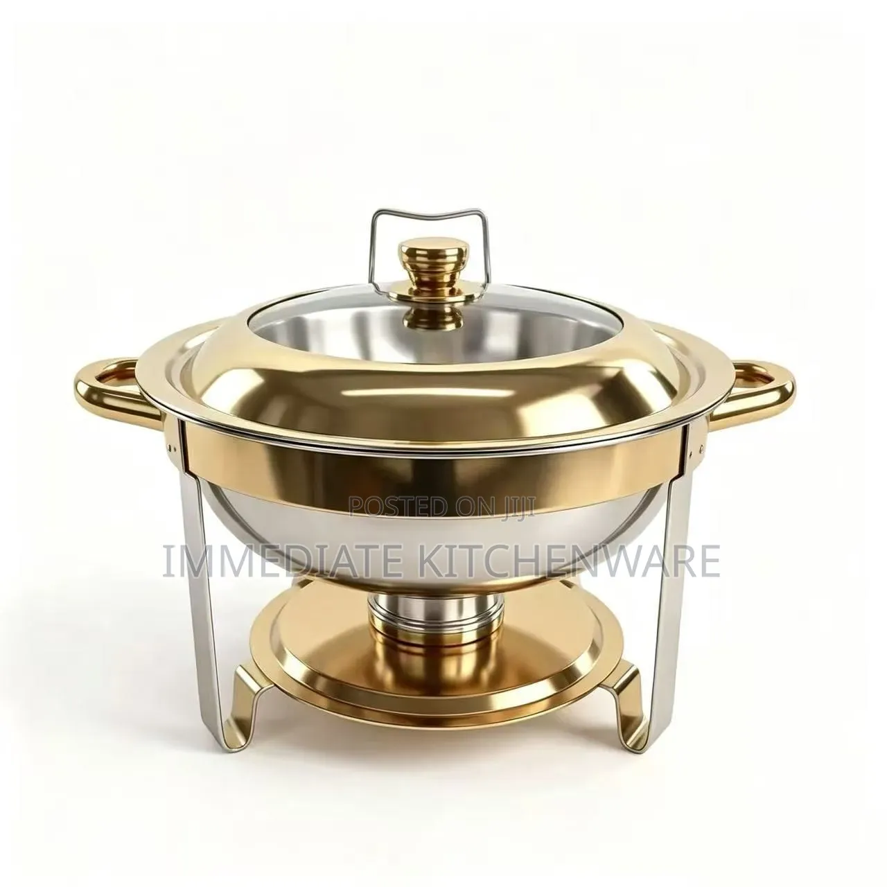 *Elegant Round 6-Litre Stainless Steel Chafing Dish*