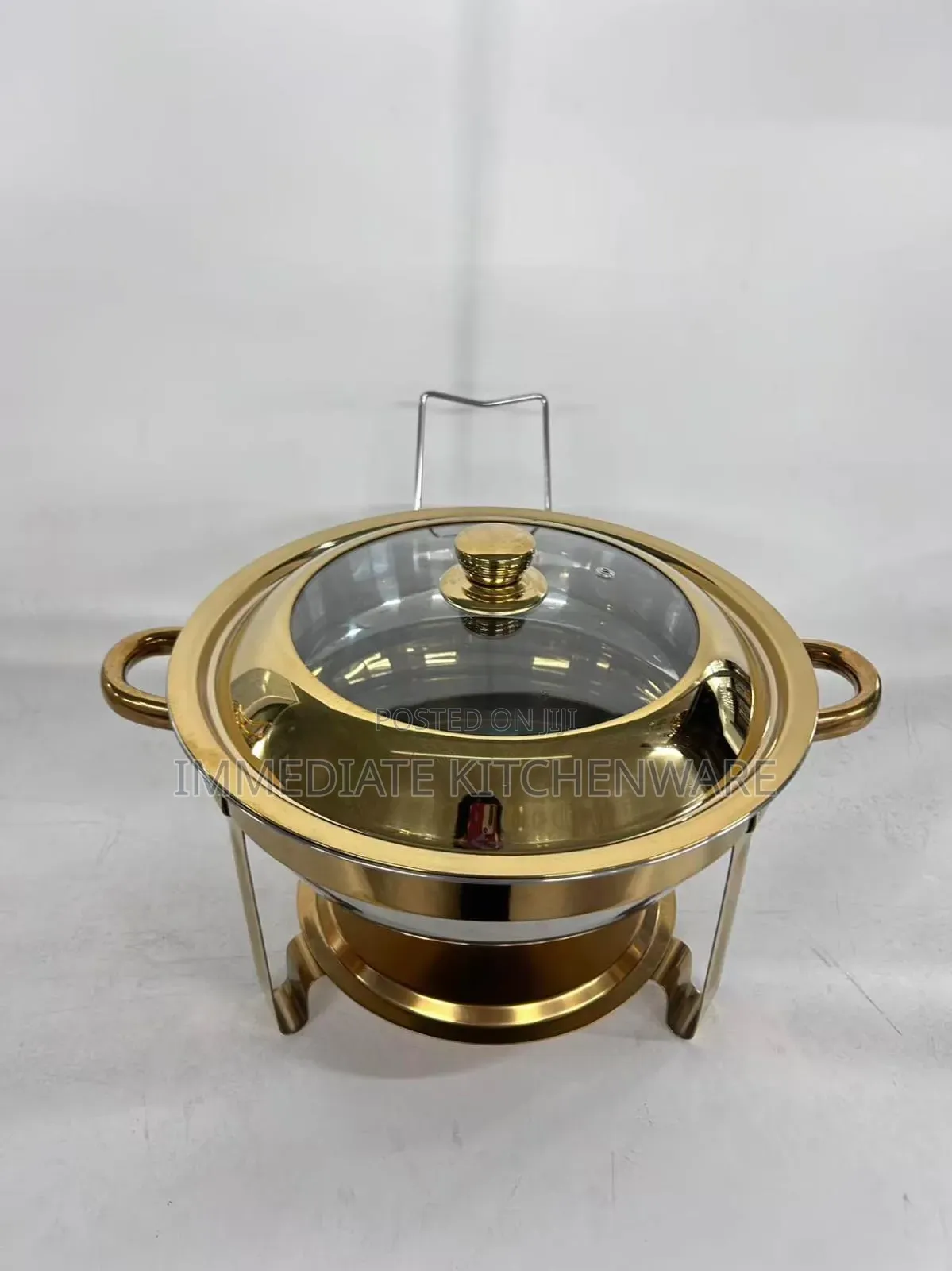 *Elegant Round 6-Litre Stainless Steel Chafing Dish*