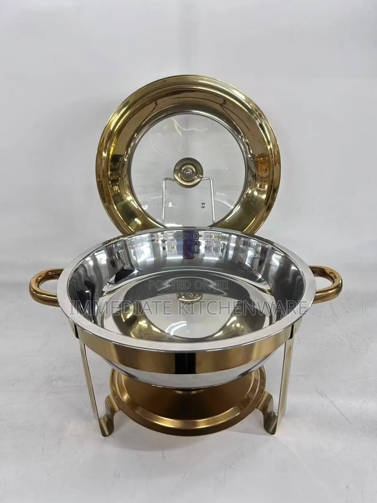 *Elegant Round 6-Litre Stainless Steel Chafing Dish*