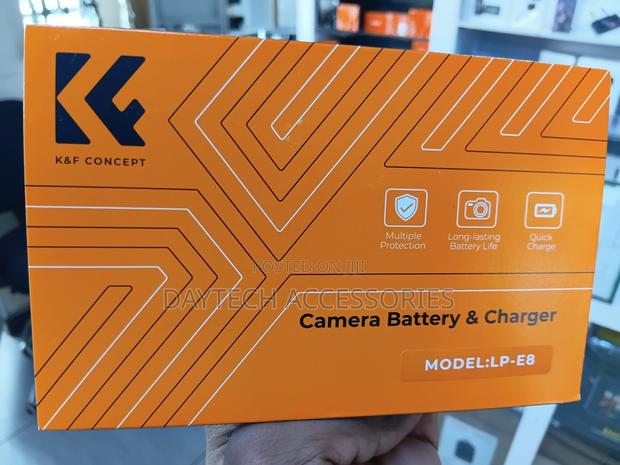 K F Concept Dual LP-E8 1200mAh Batteries + Charger for Canon