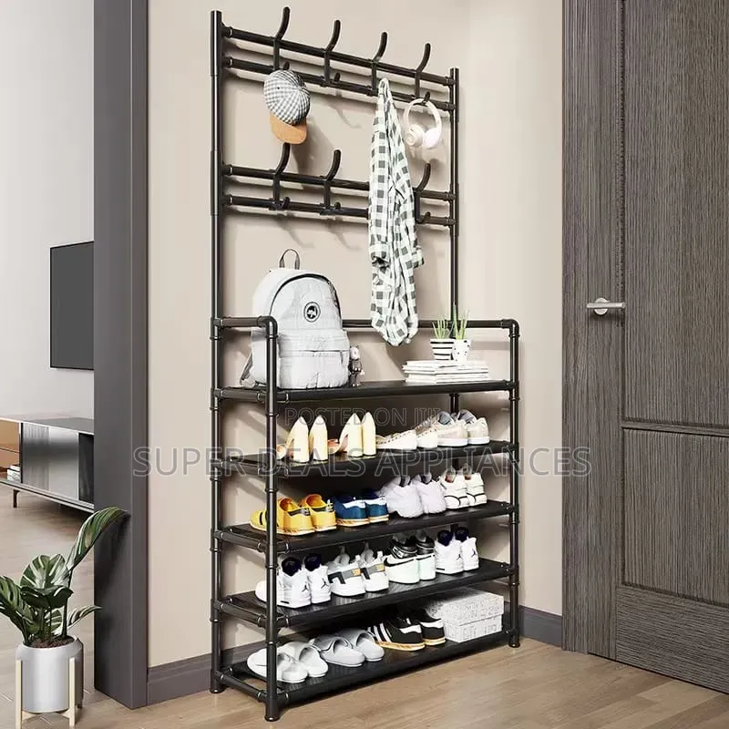 5 Layer Shoe Rack With a Coat Hunger