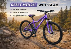 RESET MTB Size 24" Wheel With Front Suspension and Gears