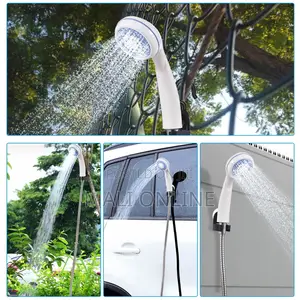 USB Rechargeable Pump Camping Shower Electric 1.5m Hose Handheld