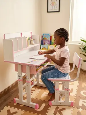 Home Use Height-Adjustable Desk and Chair Set