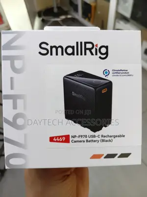 SmallRig L-Series/Np-F970 USB-C Rechargeable Camera Battery (Black)