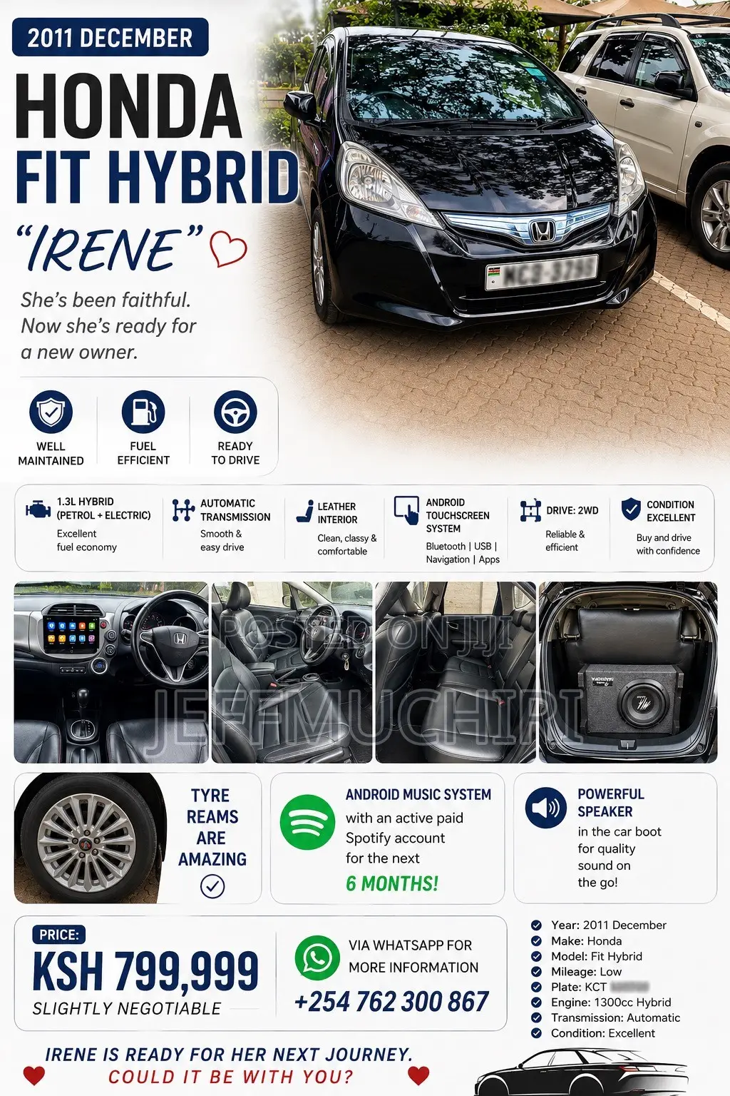 Honda Fit Automatic 2011 Black