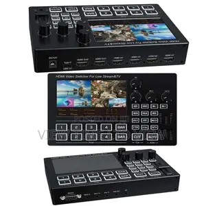 4-Channel HDMI Live Streaming Video Switcher With 5-Inch Screen