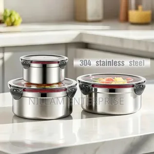 *3 PCS Stainless Steel Lunch Box Set*