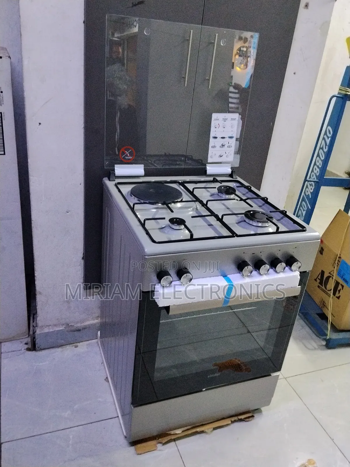 Simfer 60x60 Cooker With 3 Gas Burners and 1 Electric Plate