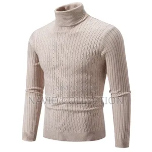 Beige Fashion Casual Pullneck