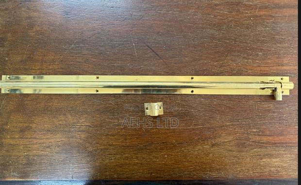 Long Brass Tower Bolt With Keeper