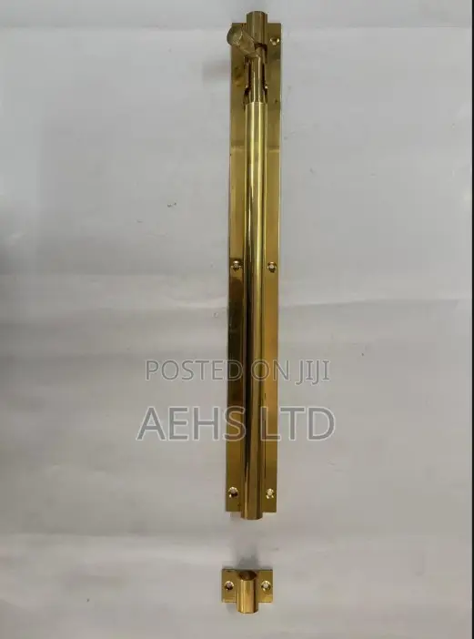 Long Brass Tower Bolt With Keeper