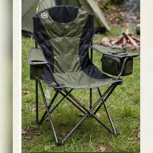Camp Master Folding Chair Colour:Army Green +Black BRWN