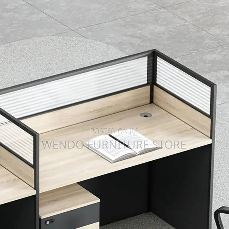 Office Workstation Two Users Straight Office Workstation With Pedestal