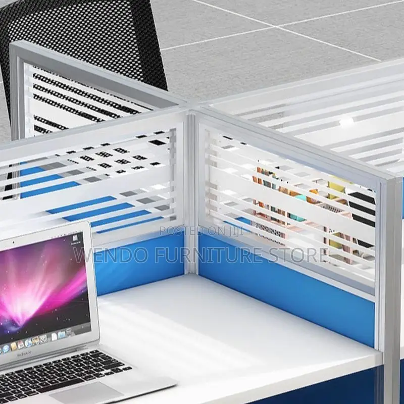 Office Workstation Two Users Straight Office Workstation With Pedestal