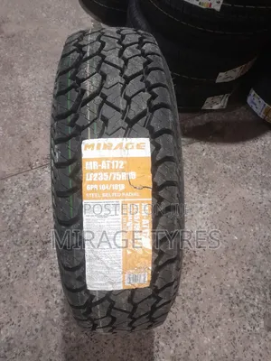 Brand New Mirage Tyres 235/75r15 - Tough 4x4 SUV Performance