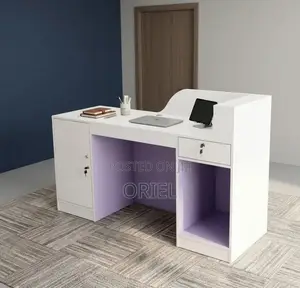 Office Desk : 160CM White Counter Desk for Sale