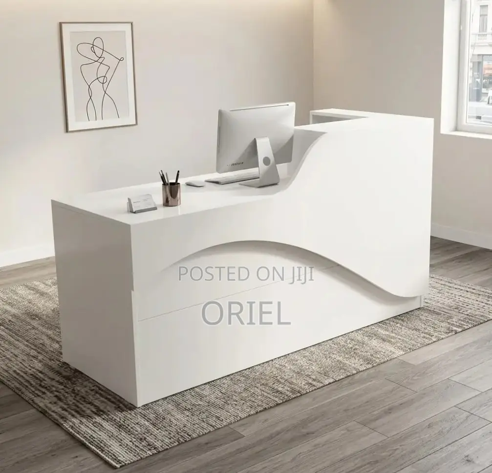 Office Desk : 160CM White Counter Desk for Sale
