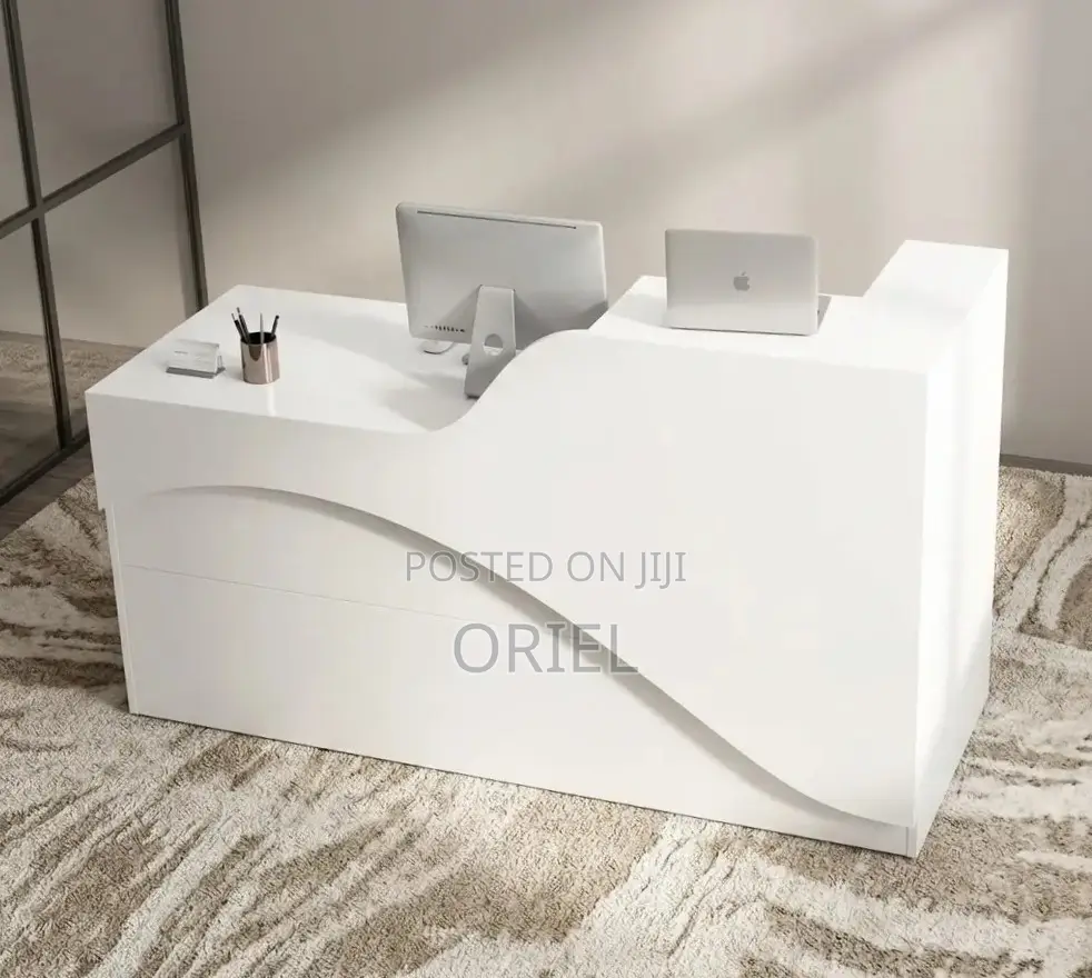 Office Desk : 160CM White Counter Desk for Sale