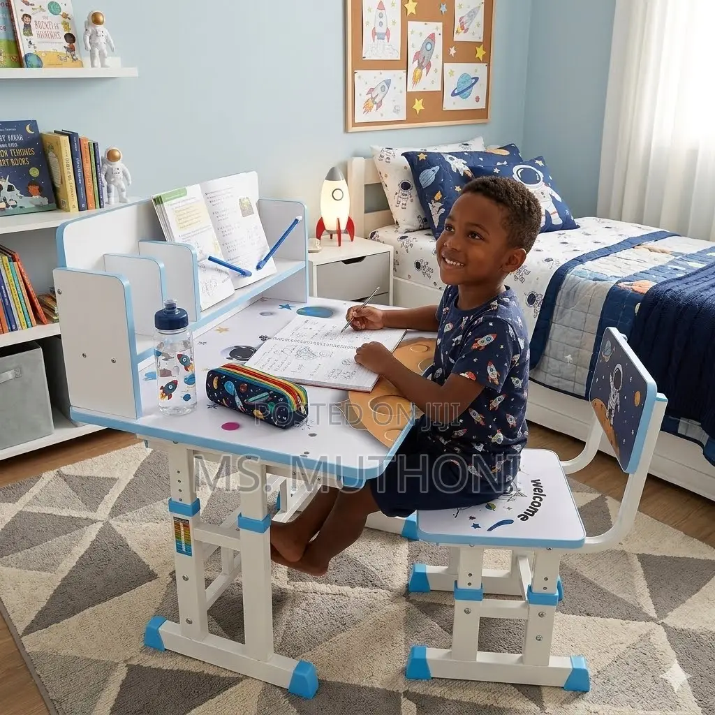 Space-Themed Kids Study Table and Chair Set
