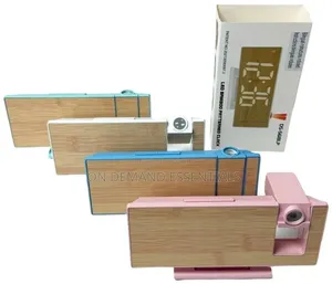 Wood Grain MultifunctionLED Projection Alarm Clock 180%