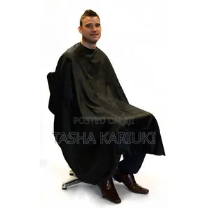 Barber Draper Black, Waterproof Elastic Neck;fits All Sizes
