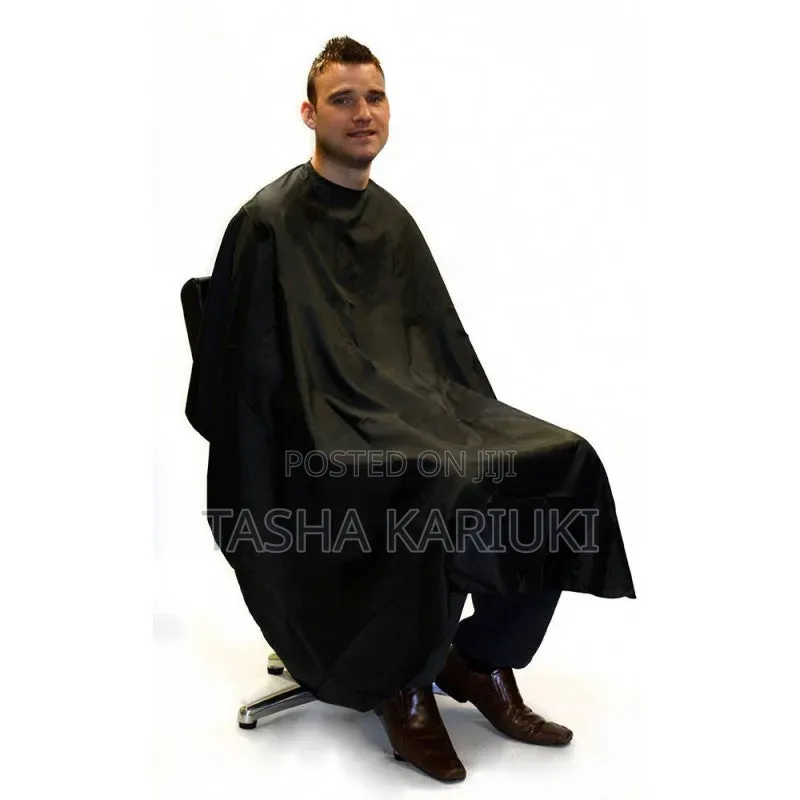 Barber Draper Black, Waterproof Elastic Neck;fits All Sizes