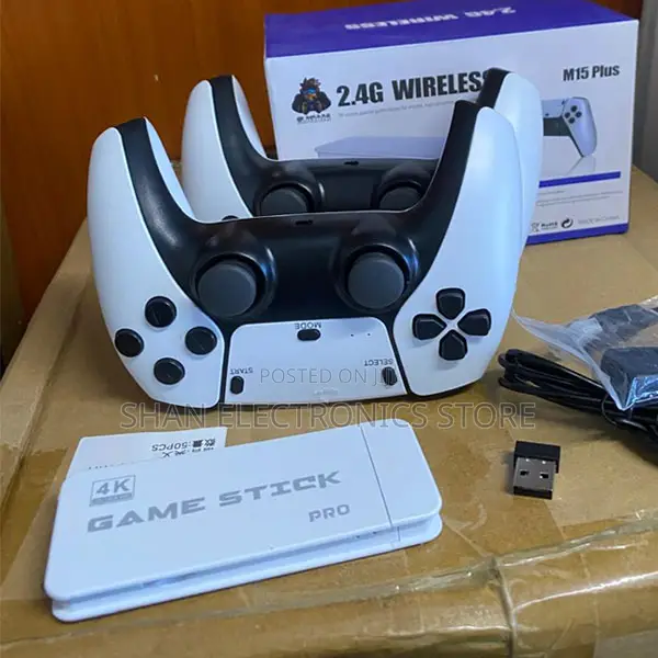 White Gamepads M15 Plus Wireless Retro HDMI -With a HDMI