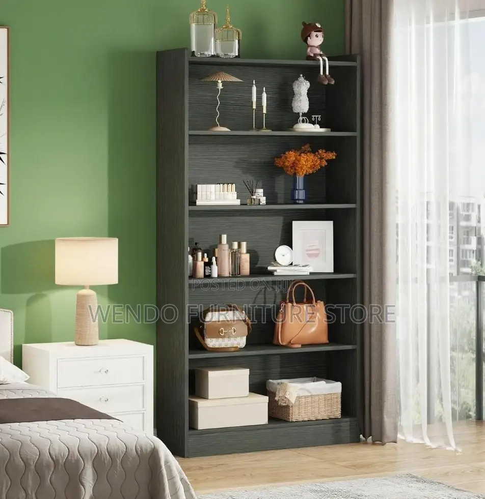 Home Office 5 Tier Book Storage Shelf