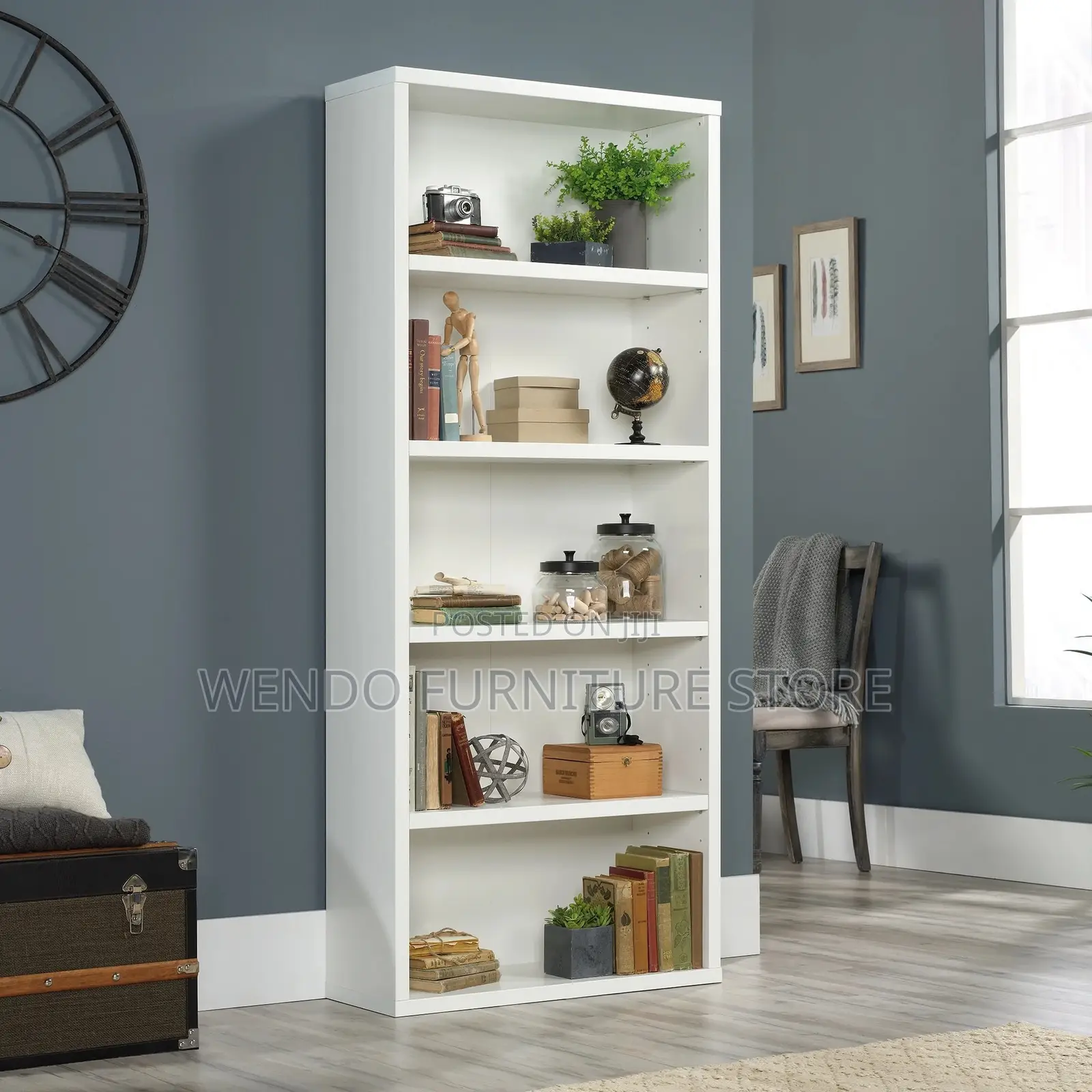 Home Office 5 Tier Book Storage Shelf
