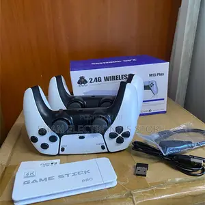 White Gamepads Plug Play –M15 Plus Wireless Retro Game Stick
