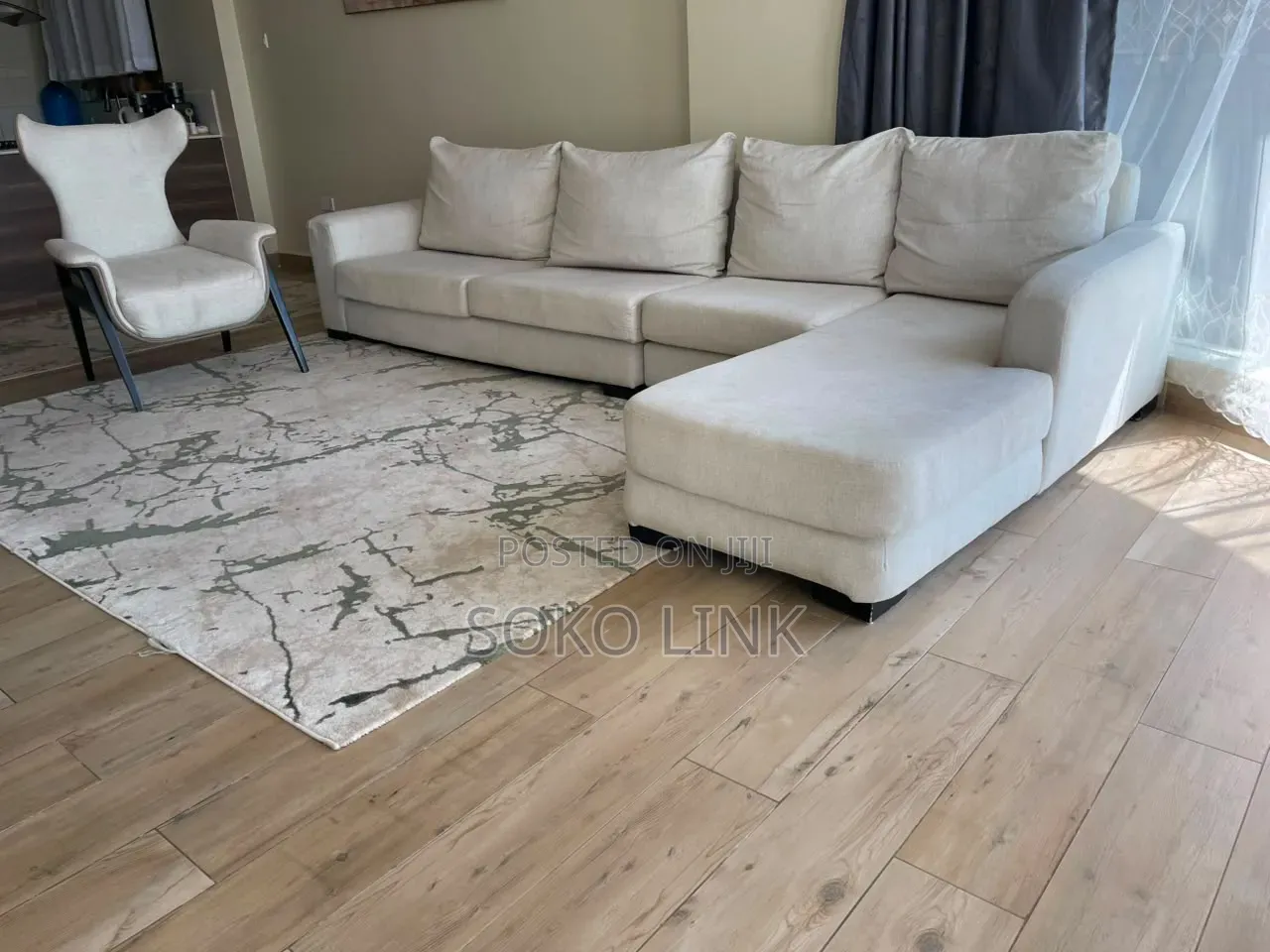 Modern L Shaped 7 Seater Sofa