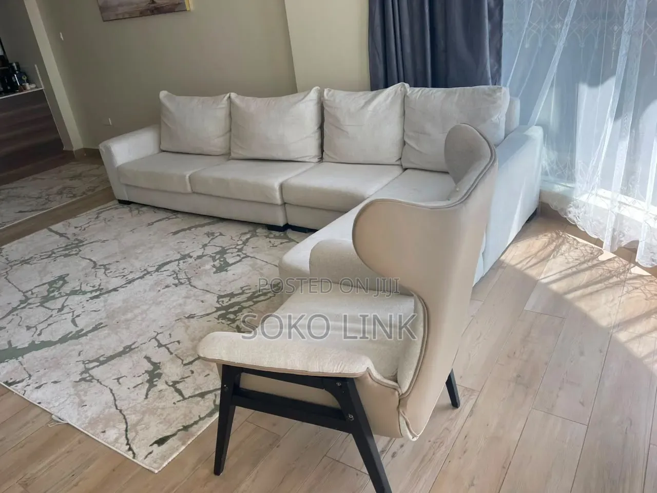 Modern L Shaped 7 Seater Sofa