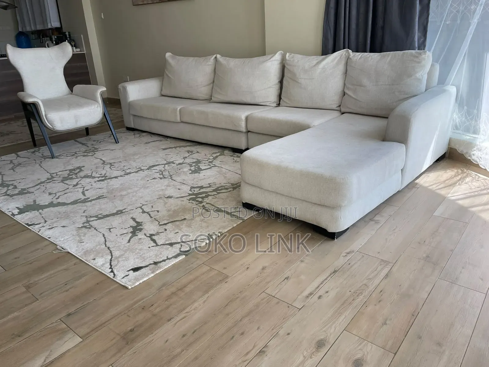 Modern L Shaped 7 Seater Sofa