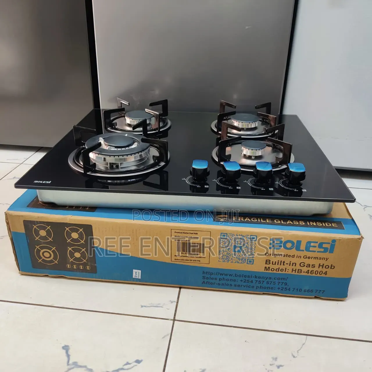 *Bolesi Built in Kitchen Hob 60cm 4gas Burner