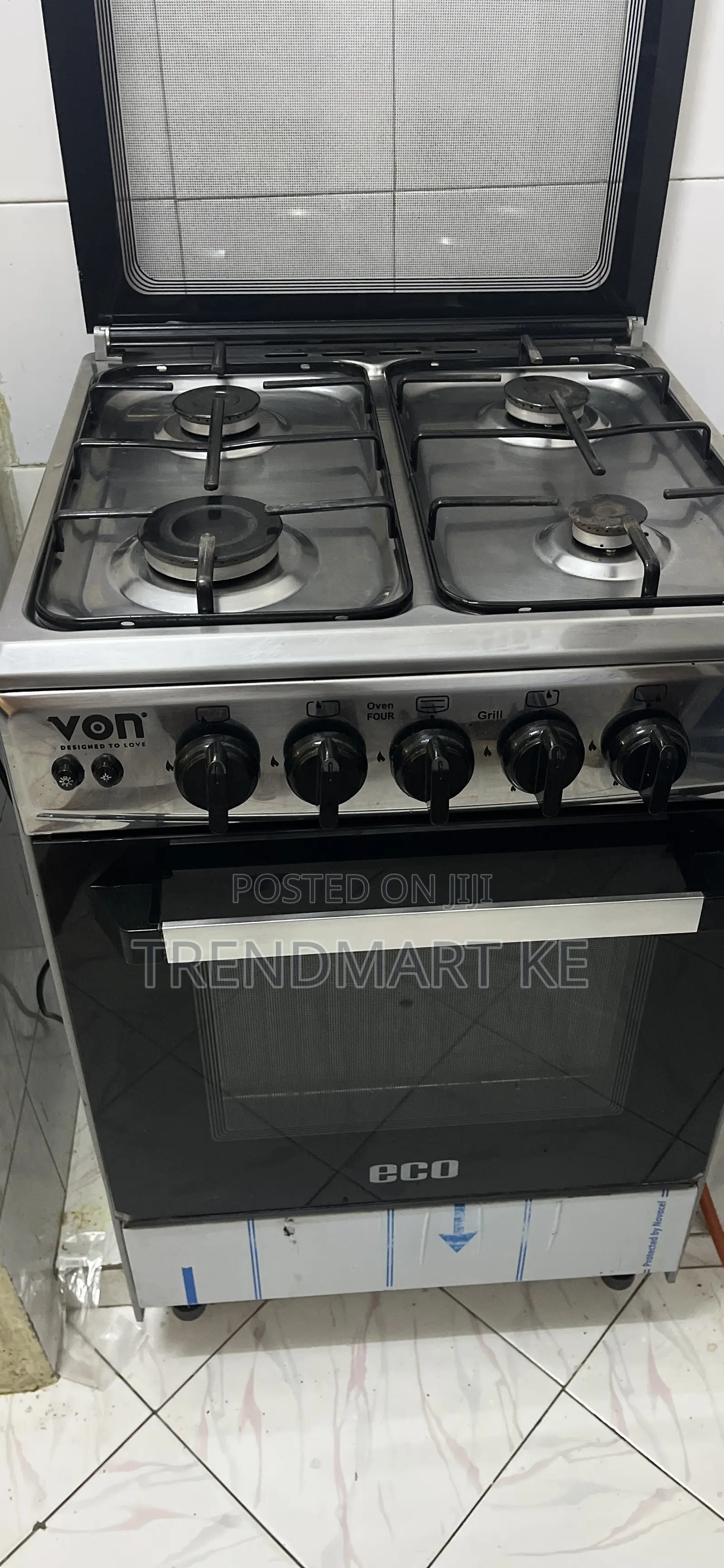 Von Cooker 4gas + 1oven 55cmx55cm