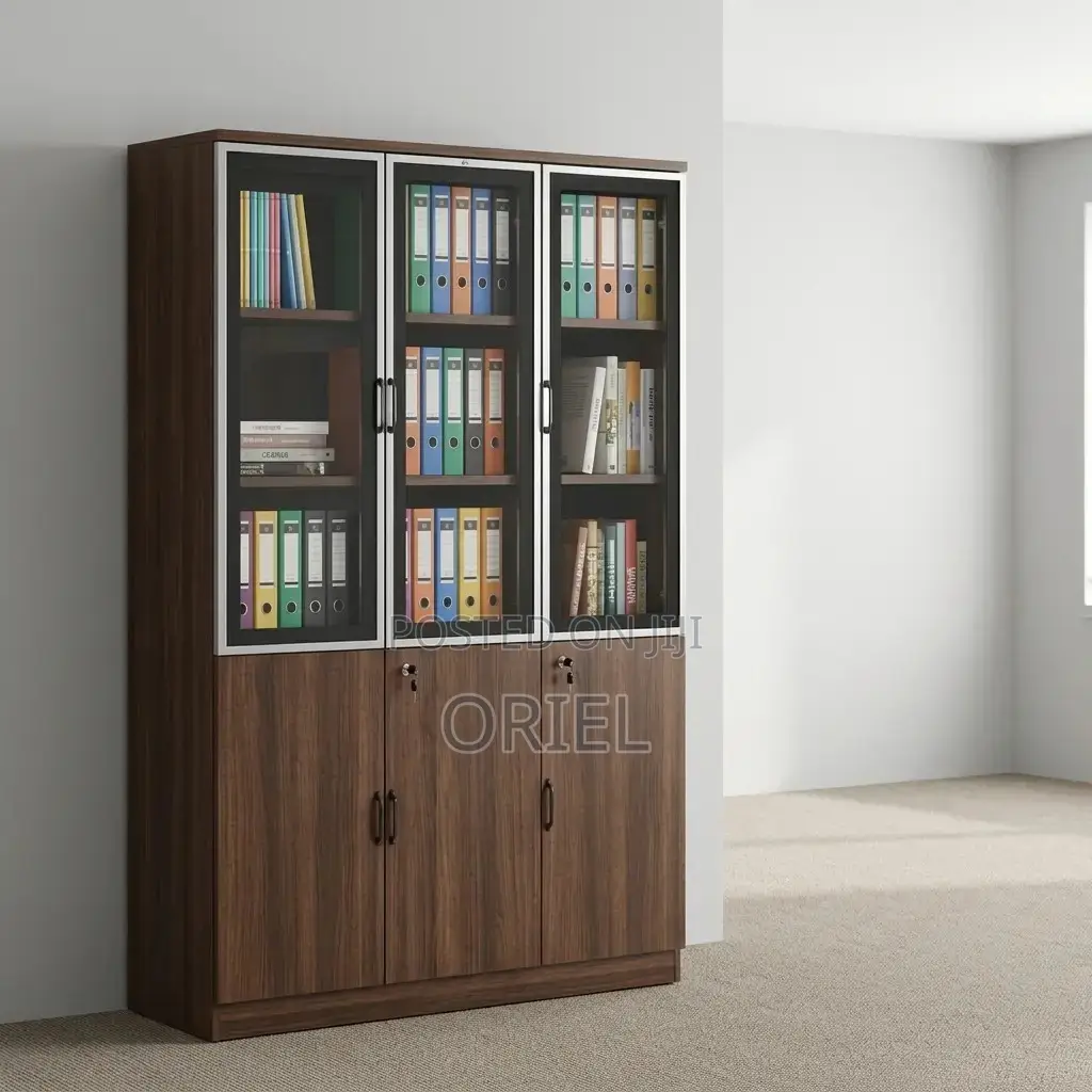 Office Cabinet : Three Door Office Records Storage Cabinet