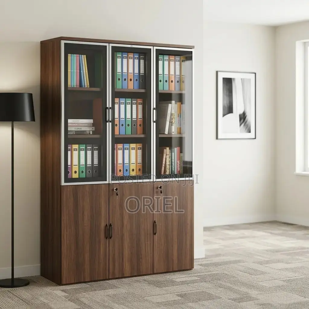 Office Cabinet : Three Door Office Records Storage Cabinet
