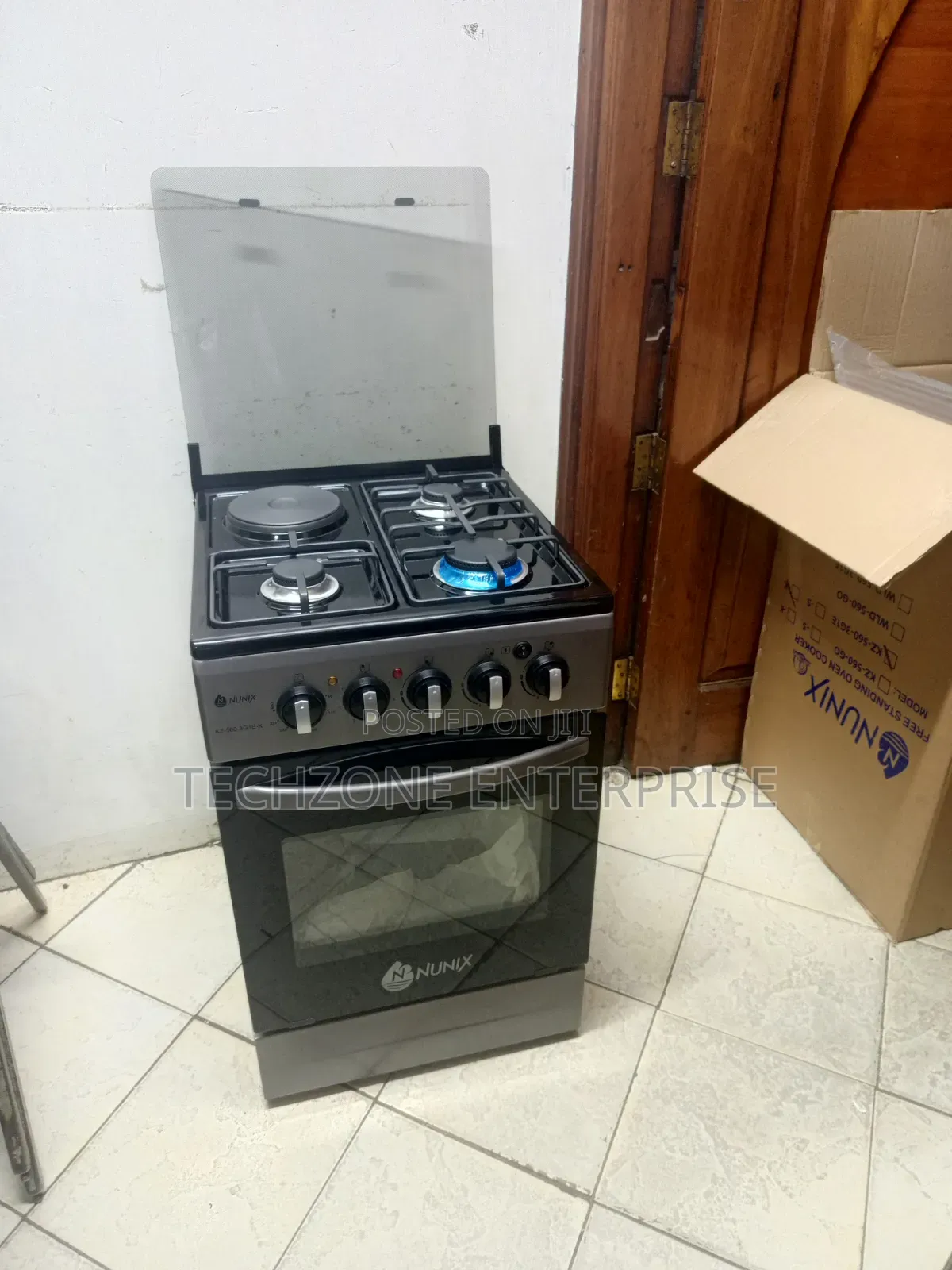 Nunix 50×55 New Model 3 Gas + 1 Rapid Electric Free Standing Cooker 