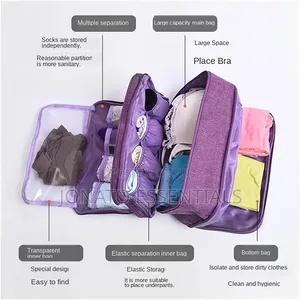Multifunction Travel Underwear and Toiletry Storage Bag