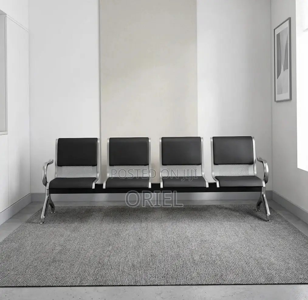 Office Bench : 4-Seater Upholstered Corporate Office Bench