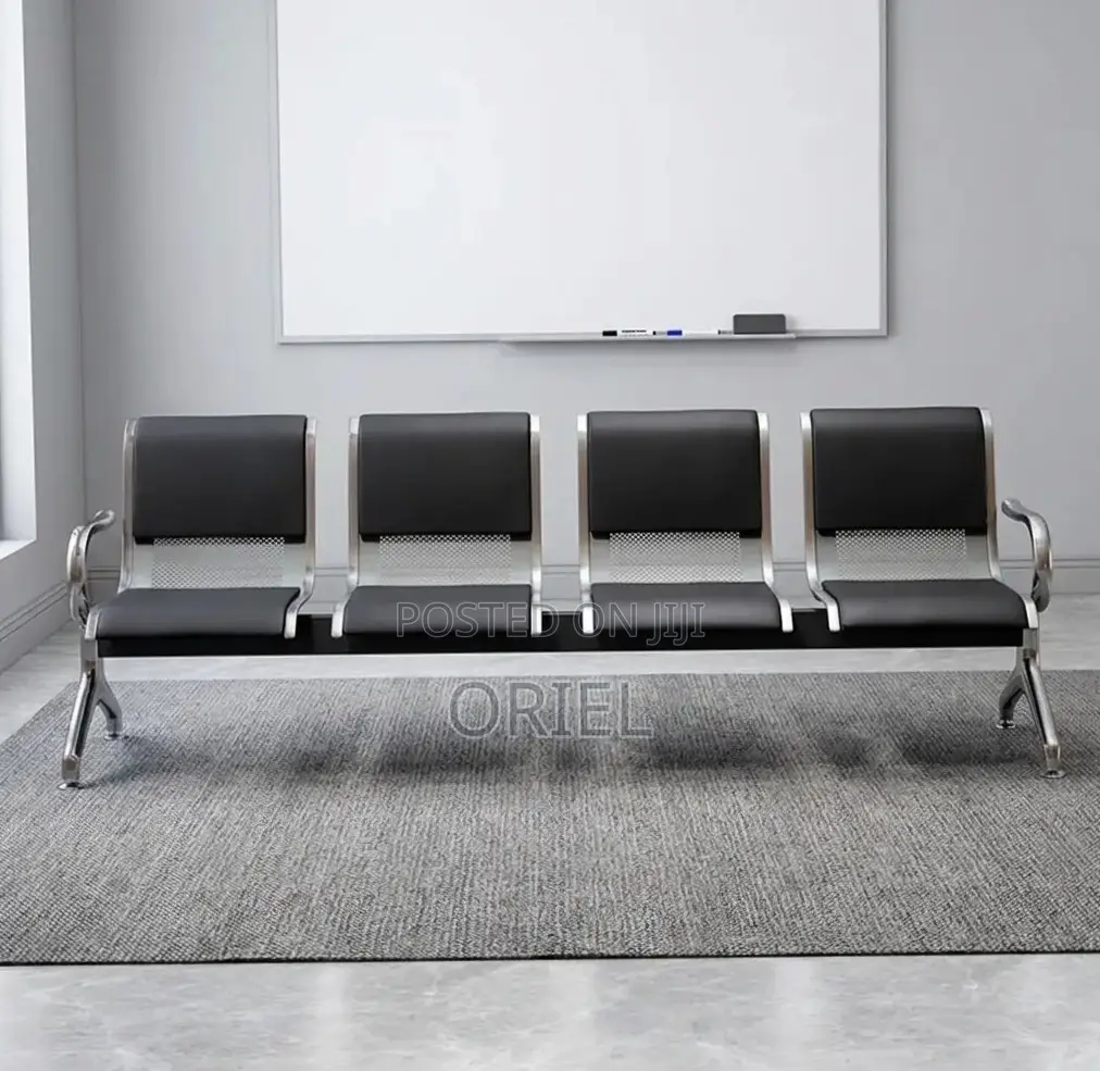 Office Bench : 4-Seater Upholstered Corporate Office Bench