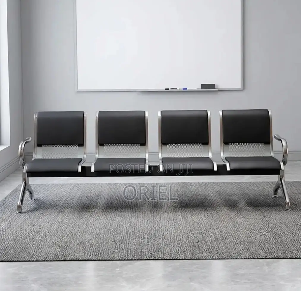Office Bench : 4-Seater Upholstered Corporate Office Bench