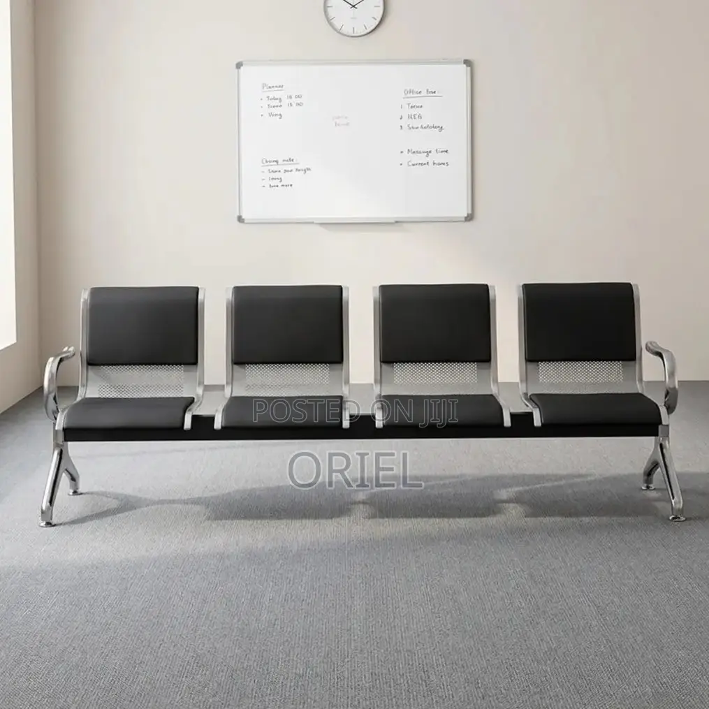 Office Bench : 4-Seater Upholstered Corporate Office Bench
