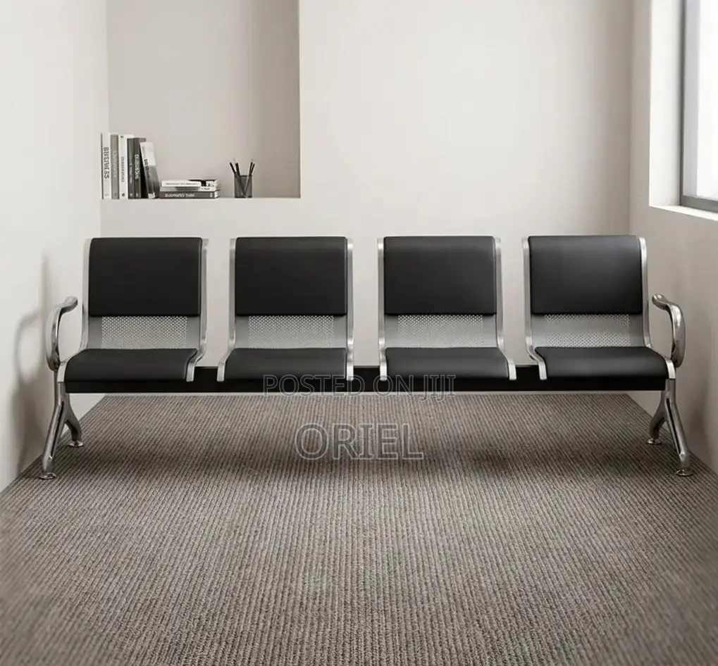Office Bench : 4-Seater Upholstered Corporate Office Bench